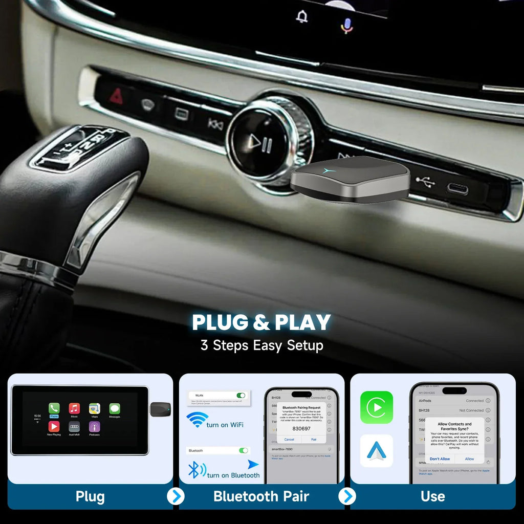 Adaptador CarPlay Sem Fios